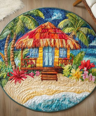 Seaside Getaway Quilted Round Mat