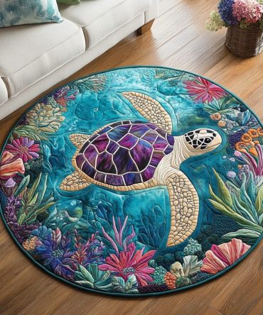 Seaside Guardian Quilted Round Mat
