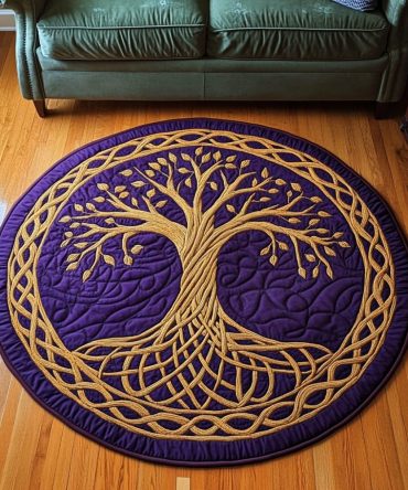 Life Embrace Quilted Round Mat