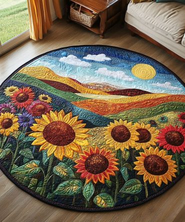 Serene Landscapes Quilted Round Mat