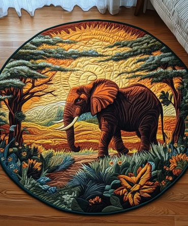 Serengeti Steps Quilted Round Mat
