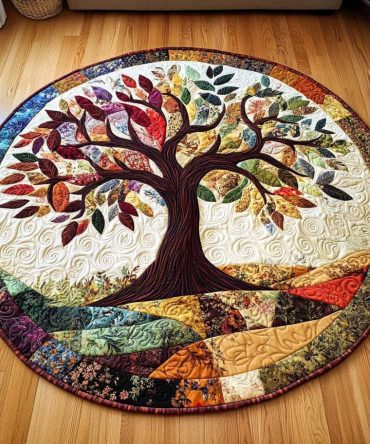 Serenity Roots Quilted Round Mat