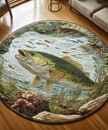 Serenity By The Lake Quilted Round Mat