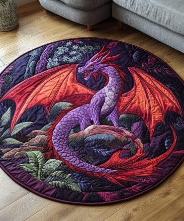 Serpent Circle Quilted Round Mat