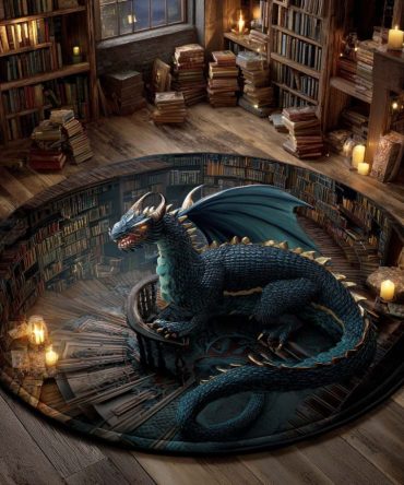 Shadow Flame Quilted Round Mat