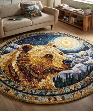 Shadow Paw Quilted Round Mat