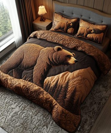 Shadowed Trails 3-Piece Quilted Bedding Set