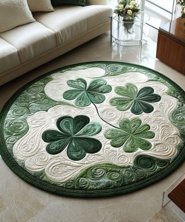 Shamrock Bliss Quilted Round Mat