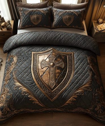 Shield Of Valor 3-Piece Quilted Bedding Set