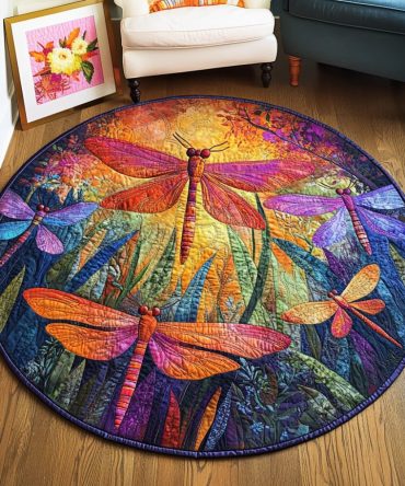 Shimmer Flight Quilted Round Mat