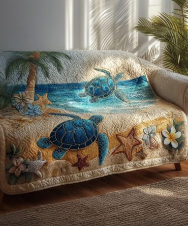Shoreline Serenity Quilted Sofa Cover