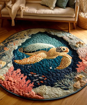 Shoreline Wanderer Quilted Round Mat