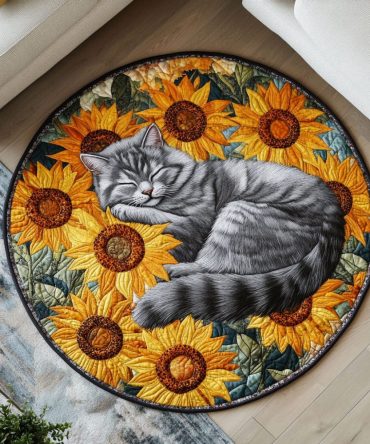 Siamese Sunset Quilted Round Mat