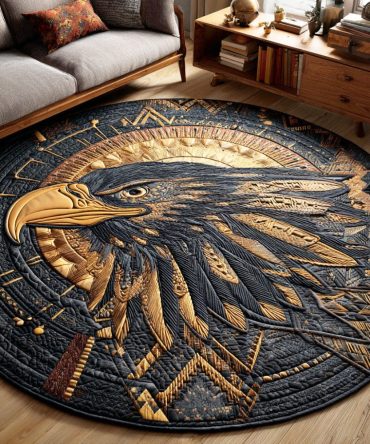 Sky Guardian Quilted Round Mat