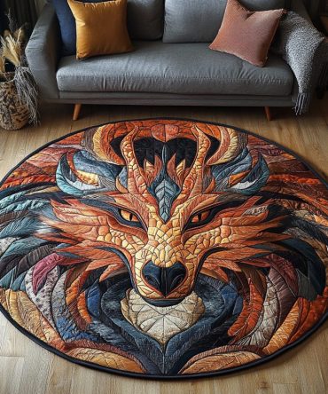 Sky Serpent Quilted Round Mat