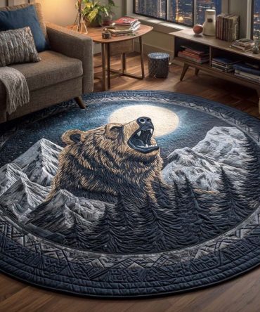 Slate Roar Quilted Round Mat