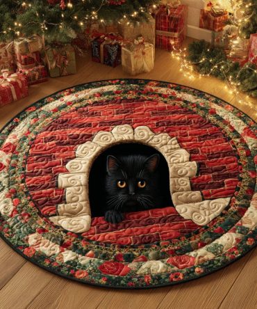 Snow Arch Quilted Round Mat