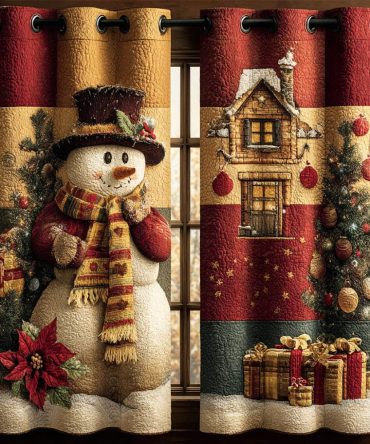 Snow Parade Holiday Quilted Curtains