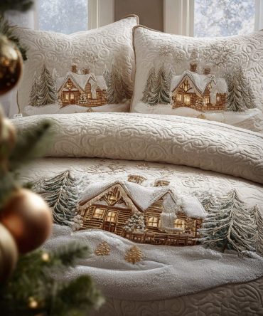 Snowlight Cabin 3-Piece Quilted Bedding Set