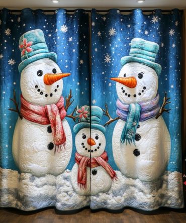 Snowman Magic Quilted Curtains