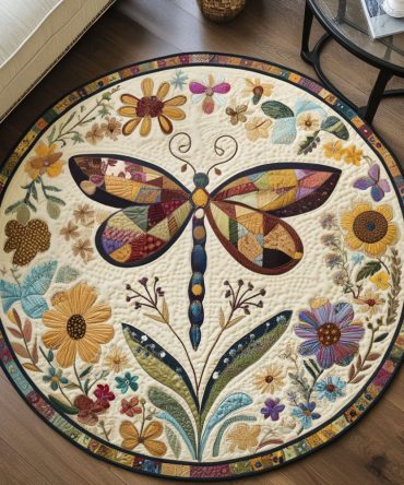 Soaring Beauty Quilted Round Mat