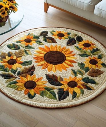 Solstice Bloom Quilted Round Mat
