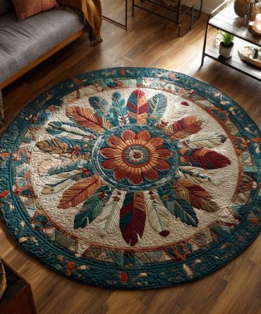 Song Of The Night Quilted Round Mat