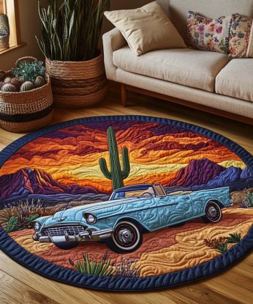 Sonoran Glow Quilted Round Mat