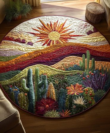 Southwest Radiance Quilted Round Mat