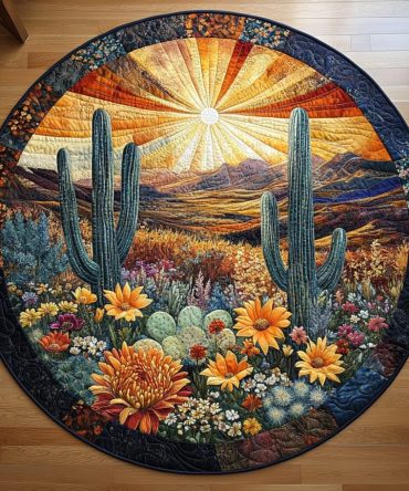 Spikes Of Serenity Quilted Round Mat