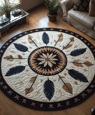 Spirit Lines Quilted Round Mat