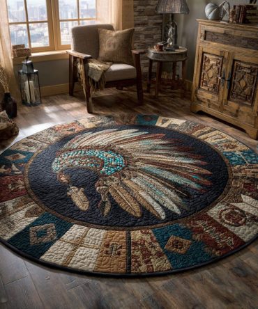 Spirit Threads Quilted Round Mat