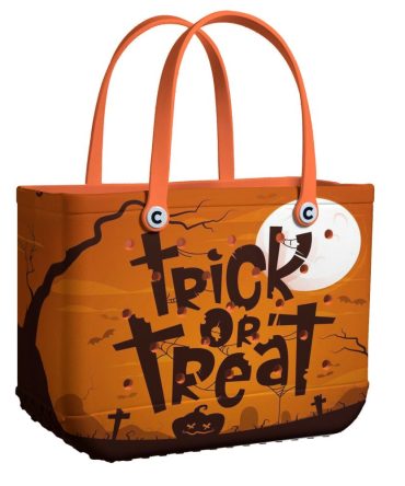 Spooky Halloween Trick Or Treat Tote Bag - Perfect For Candy Hauls And Festive Fun!