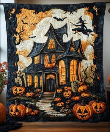 Spooky Season Halloween Magic Quilted Blanket