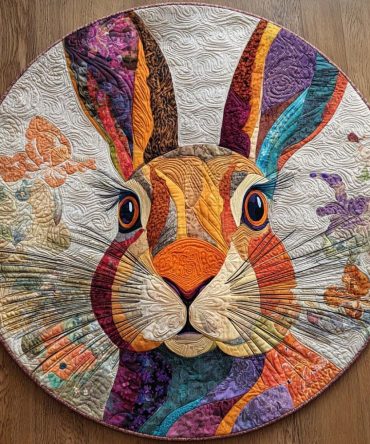 Spring Hopper Quilted Round Mat