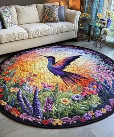 Spring Serenade Quilted Round Mat