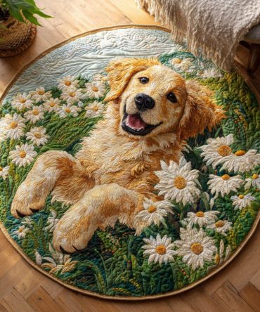 Spring Smile Quilted Round Mat