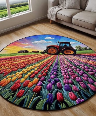 Spring Symphony Quilted Round Mat