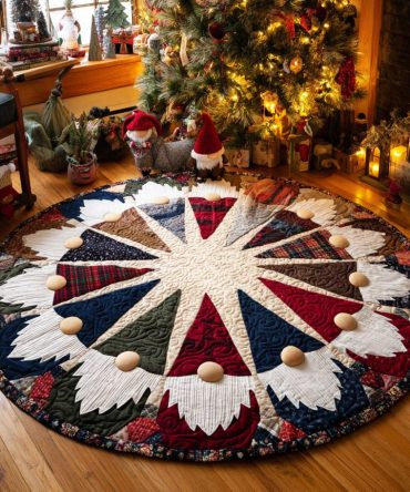 Star Of Noel Quilted Round Mat