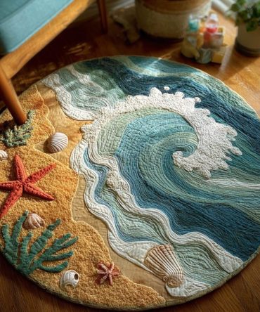 Starfish Dream Quilted Round Mat