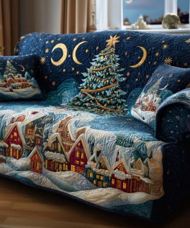 Starry Night Quilted Sofa Cover
