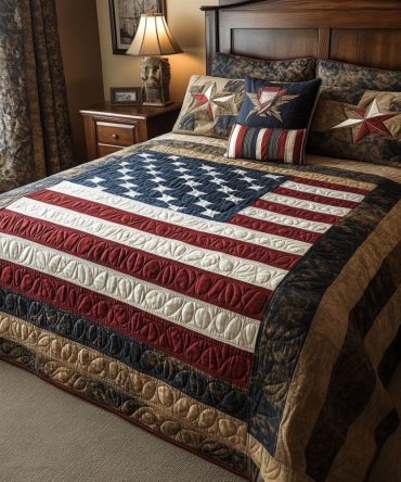 Stars Of Honor 3-Piece Quilted Bedding Set