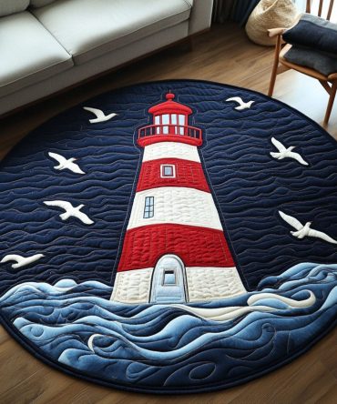 Stormy Path Quilted Round Mat