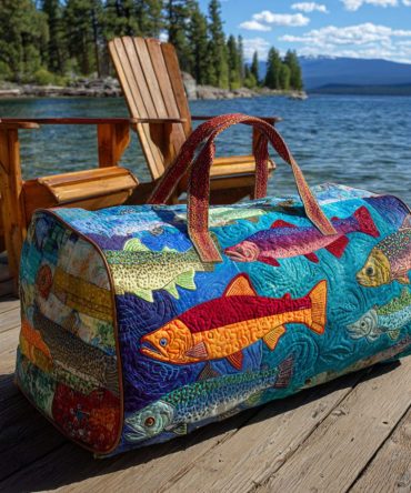 Stream Catch Quilted Duffle Bag - Stylish Travel Companion for Adventurers