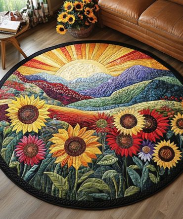 Summer Meadow Quilted Round Mat