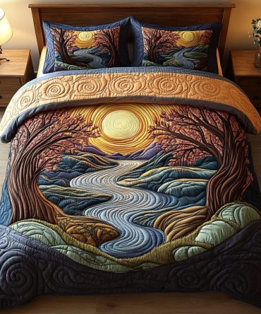 Sunbeam Serenity 3-Piece Quilted Bedding Set