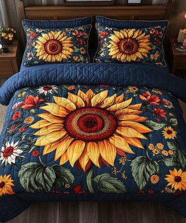 Sunflower Bliss Quilted Bedding Set
