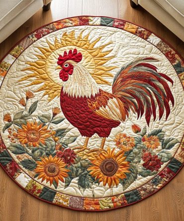 Sunflower Coop Quilted Round Mat
