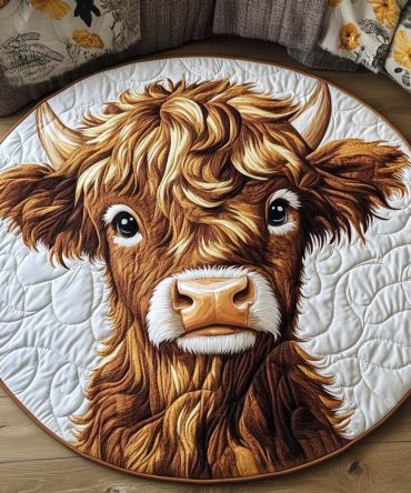 Sunflower Sentinels Quilted Round Mat