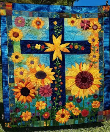 Sunlit Cross Quilted Blanket